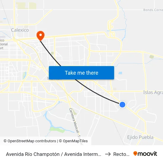 Avenida Río Champotón / Avenida Intermedia to Rectoria map