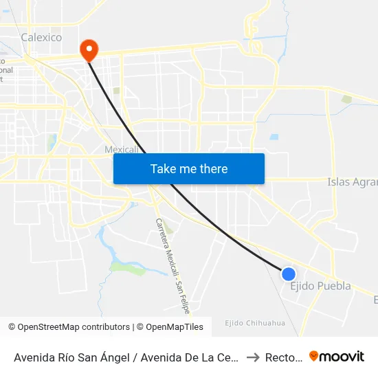 Avenida Río San Ángel / Avenida De La Cerámica to Rectoria map