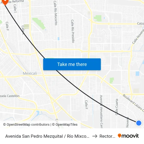 Avenida San Pedro Mezquital / Río Mixcoac to Rectoria map