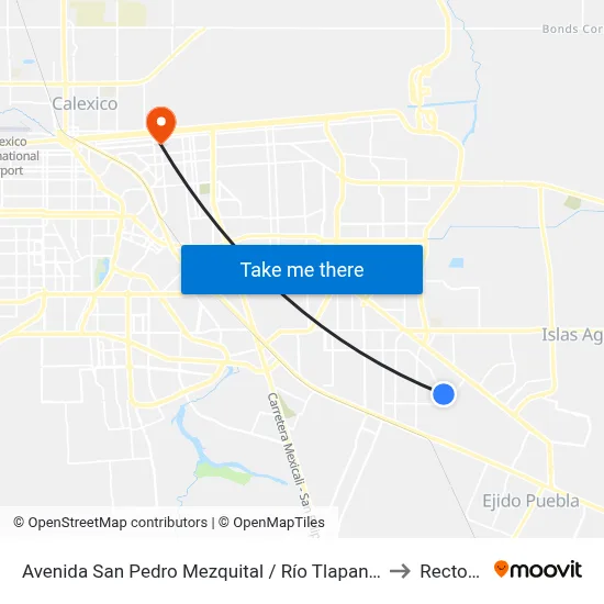 Avenida San Pedro Mezquital / Río Tlapaneco to Rectoria map