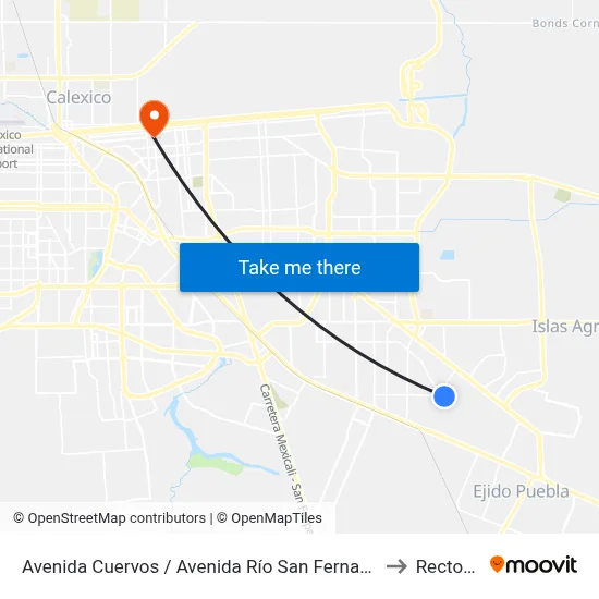 Avenida Cuervos / Avenida Río San Fernando to Rectoria map