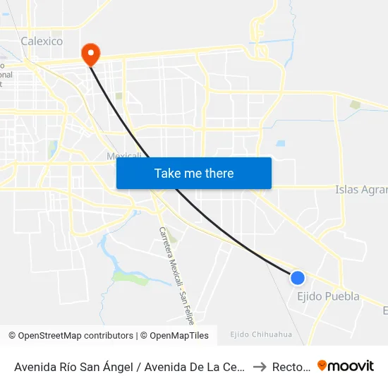 Avenida Río San Ángel / Avenida De La Cerámica to Rectoria map