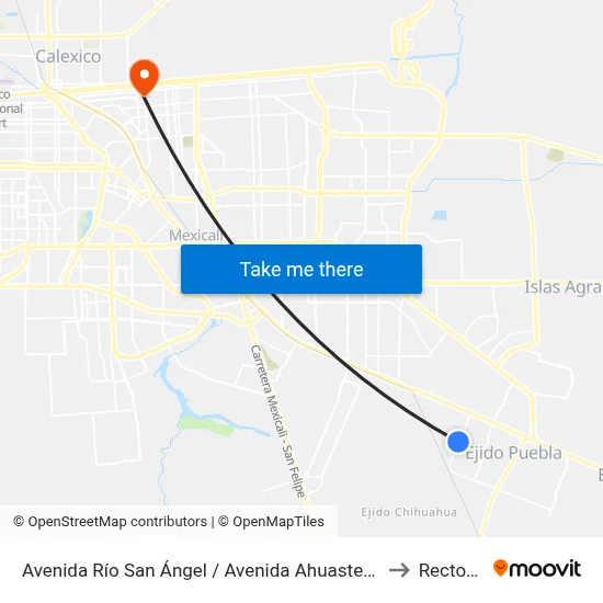 Avenida Río San Ángel / Avenida Ahuastepec to Rectoria map