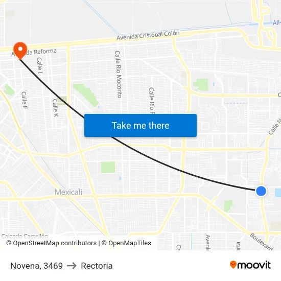 Novena, 3469 to Rectoria map