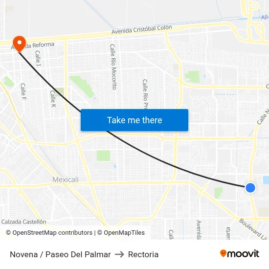 Novena / Paseo Del Palmar to Rectoria map
