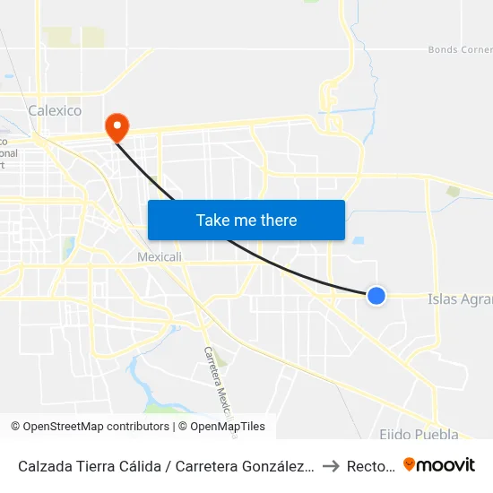 Calzada Tierra Cálida / Carretera González Ortega to Rectoria map