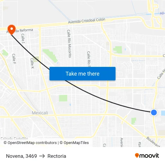 Novena, 3469 to Rectoria map