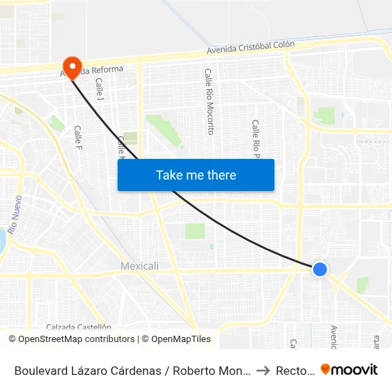 Boulevard Lázaro Cárdenas / Roberto Montenegro to Rectoria map