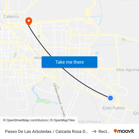Paseo De Las Arboledas / Calzada Rosa Del Desierto to Rectoria map
