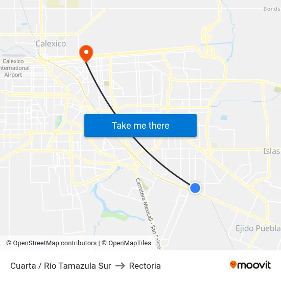 Cuarta / Río Tamazula Sur to Rectoria map