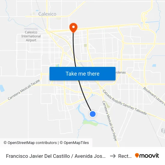 Francisco Javier Del Castillo / Avenida José De La Barcena to Rectoria map
