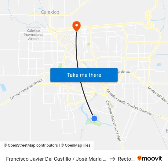 Francisco Javier Del Castillo / José María Del Río to Rectoria map