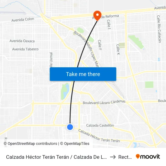 Calzada Héctor Terán Terán / Calzada De Los Monarcas to Rectoria map