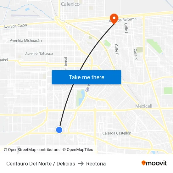 Centauro Del Norte / Delicias to Rectoria map