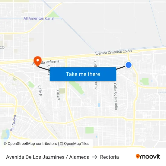 Avenida De Los Jazmines / Alameda to Rectoria map
