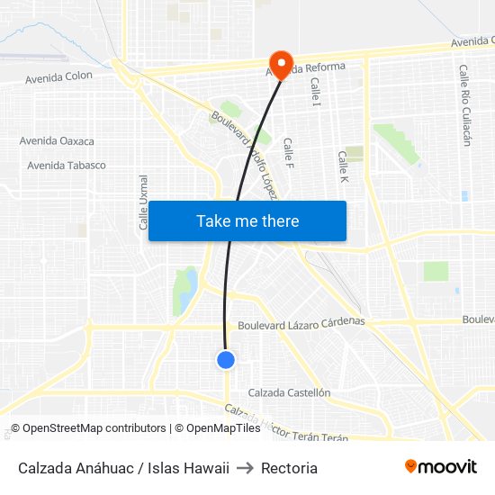 Calzada Anáhuac / Islas Hawaii to Rectoria map