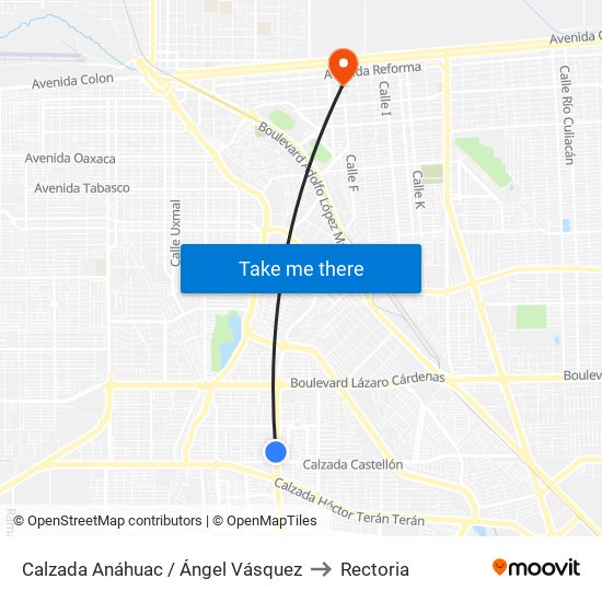 Calzada Anáhuac / Ángel Vásquez to Rectoria map
