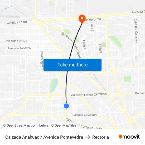 Calzada Anáhuac / Avenida Pontevedra to Rectoria map