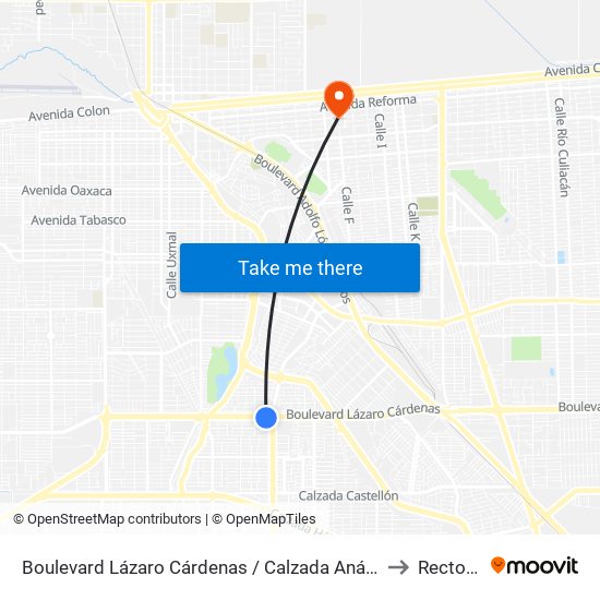 Boulevard Lázaro Cárdenas / Calzada Anáhuac to Rectoria map