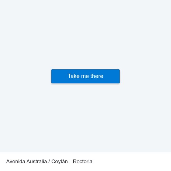 Avenida Australia / Ceylán to Rectoria map
