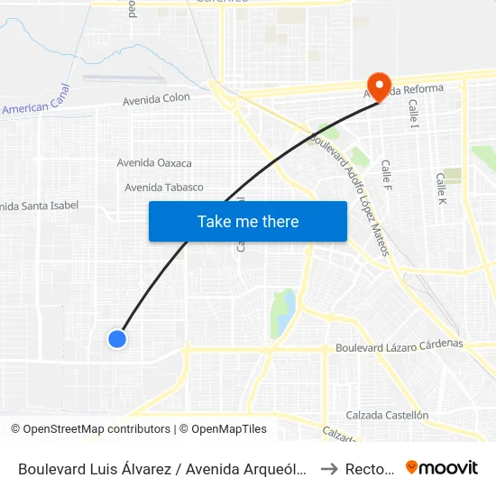 Boulevard Luis Álvarez / Avenida Arqueólogos to Rectoria map
