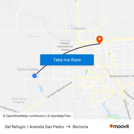 Del Refugio / Avenida San Pedro to Rectoria map