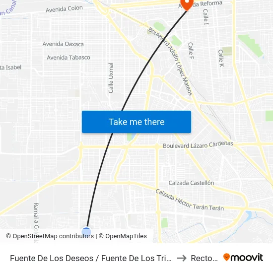 Fuente De Los Deseos / Fuente De Los Tritones to Rectoria map