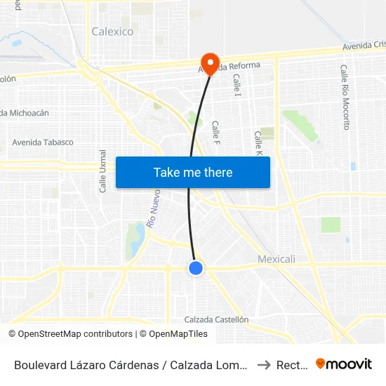Boulevard Lázaro Cárdenas / Calzada Lombardo Toledano to Rectoria map
