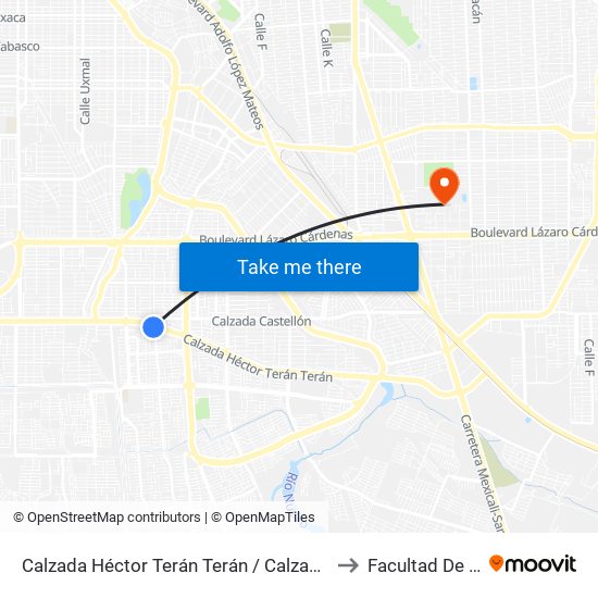 Calzada Héctor Terán Terán / Calzada De Los Monarcas to Facultad De Idiomas map