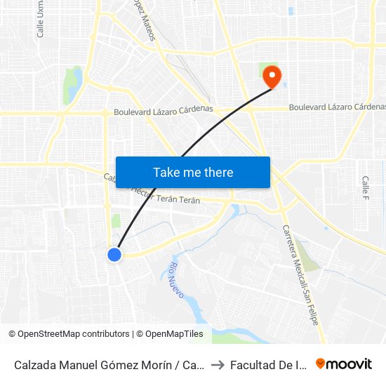 Calzada Manuel Gómez Morín / Calzada Anáhuac to Facultad De Idiomas map