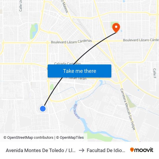 Avenida Montes De Toledo / Llanes to Facultad De Idiomas map