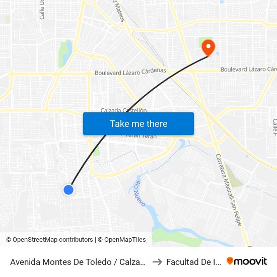 Avenida Montes De Toledo / Calzada De Los Reyes to Facultad De Idiomas map