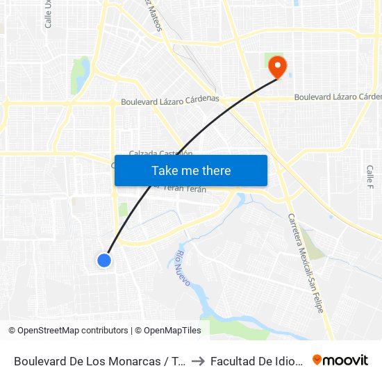 Boulevard De Los Monarcas / Tudela to Facultad De Idiomas map
