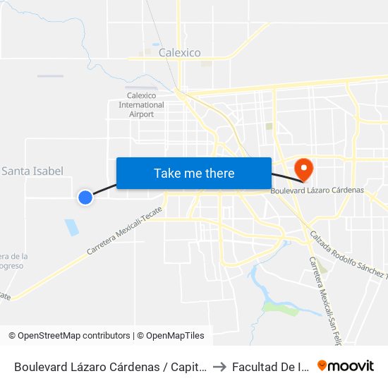 Boulevard Lázaro Cárdenas / Capitán Juan Mange to Facultad De Idiomas map