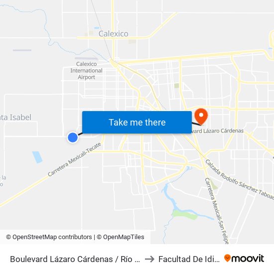 Boulevard Lázaro Cárdenas / Río Amazonas to Facultad De Idiomas map