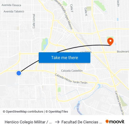 Heróico Colegio Militar / Francisco Moctezuma to Facultad De Ciencias Sociales Y Politicas map