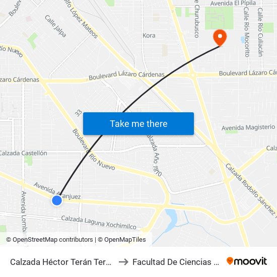Calzada Héctor Terán Terán / Felipa De Arellano to Facultad De Ciencias Sociales Y Politicas map