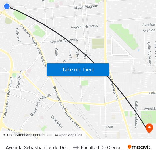 Avenida Sebastián Lerdo De Tejada / Pedro Pérez Y Ramírez to Facultad De Ciencias Sociales Y Politicas map