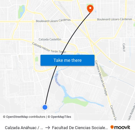 Calzada Anáhuac / Capileiro to Facultad De Ciencias Sociales Y Politicas map