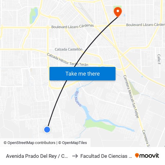 Avenida Prado Del Rey / Calzada De Los Monarcas to Facultad De Ciencias Sociales Y Politicas map