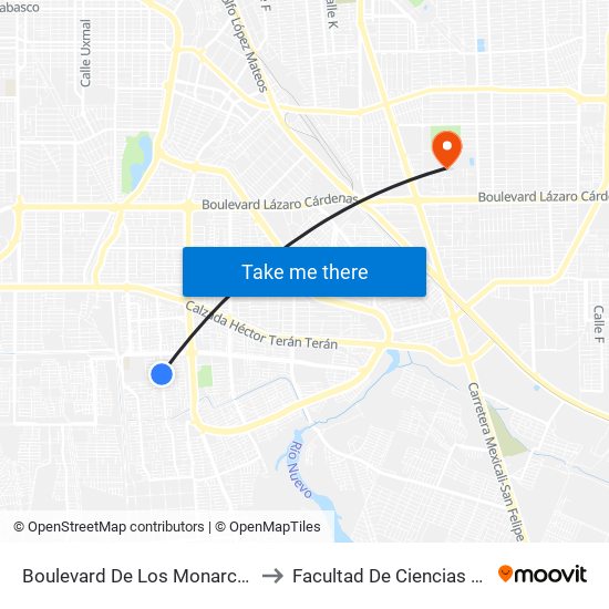 Boulevard De Los Monarcas / Leonardo Da Vinci to Facultad De Ciencias Sociales Y Politicas map