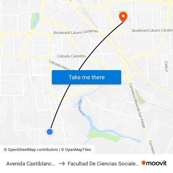 Avenida Castiblanco / Osuna to Facultad De Ciencias Sociales Y Politicas map