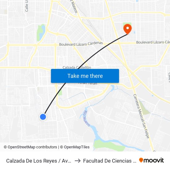 Calzada De Los Reyes / Avenida Montes De Toledo to Facultad De Ciencias Sociales Y Politicas map