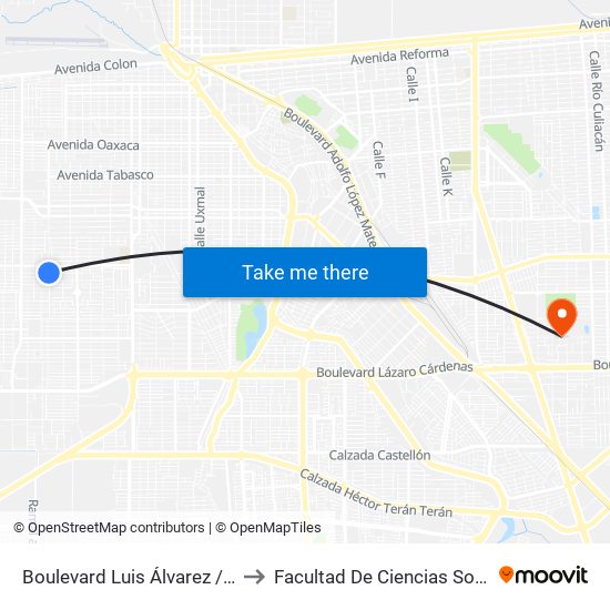 Boulevard Luis Álvarez / Avenida España to Facultad De Ciencias Sociales Y Politicas map