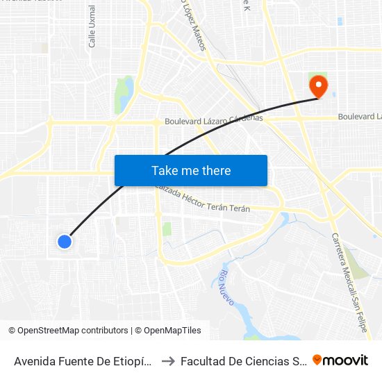 Avenida Fuente De Etiopía / Avenida Grandeza to Facultad De Ciencias Sociales Y Politicas map