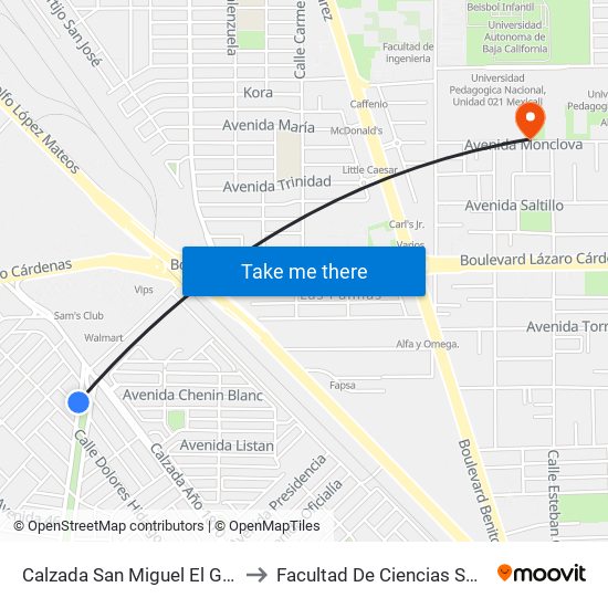 Calzada San Miguel El Grande / Valladolid to Facultad De Ciencias Sociales Y Politicas map