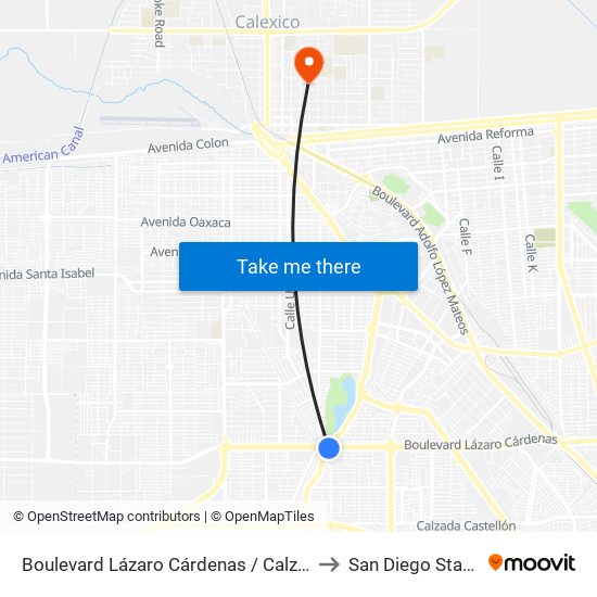 Boulevard Lázaro Cárdenas / Calzada De Los Presidentes to San Diego State University map