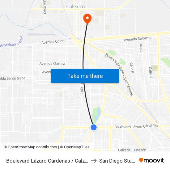 Boulevard Lázaro Cárdenas / Calzada De Los Presidentes to San Diego State University map