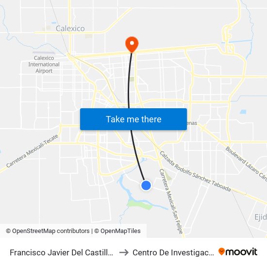 Francisco Javier Del Castillo / Santiago Vidaurri to Centro De Investigaciones Culturales map