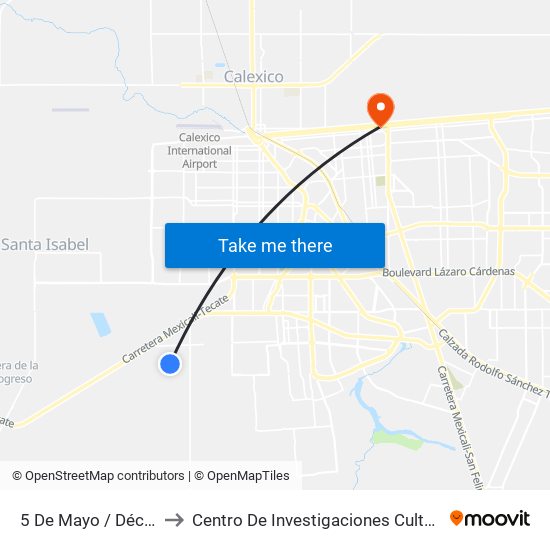 5 De Mayo / Décima to Centro De Investigaciones Culturales map